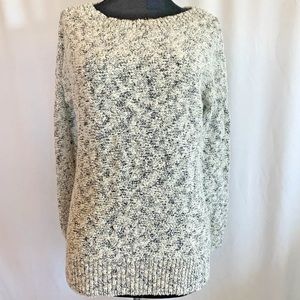 Theory Black White Mottled Sweater - Size Petite Small